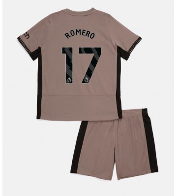 Tottenham Hotspur Cristian Romero #17 Koszulka Trzecich Dziecięca 2023-24 Krótki Rękaw (+ Krótkie spodenki)